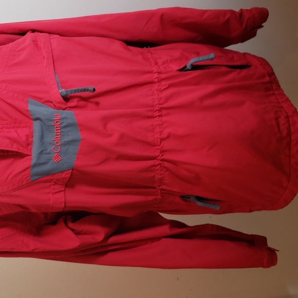 Columbia Men's Waterproof Red Gray 3/4 Zip Pullover Jacket/Windbreaker, Size L - Picture 8 of 11